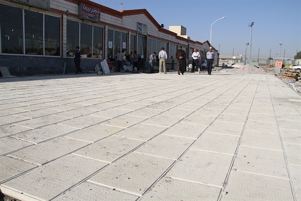 اجرای عملیات پیاده روسازی محوطه پایانه های مسافربری شهرستان ارومیه
